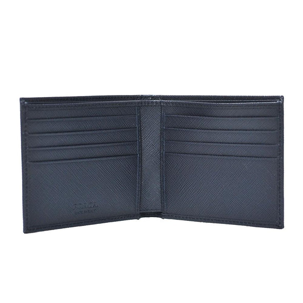 Nero Baltico Saffiano Metal Logo Mens Bifold Wallet - 2 (Rented Out)