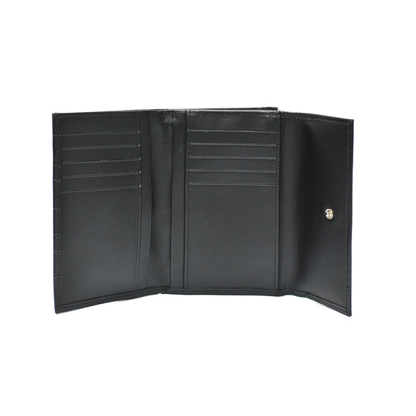 Noir Roseau Croco Medium Continental Wallet