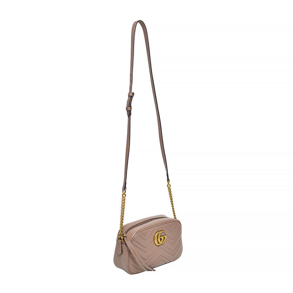 Dusty Pink GG Marmont Small Matelasse Shoulder Bag - 2 (Rented Out)