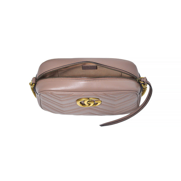 Dusty Pink GG Marmont Small Matelasse Shoulder Bag - 2 (Rented Out)