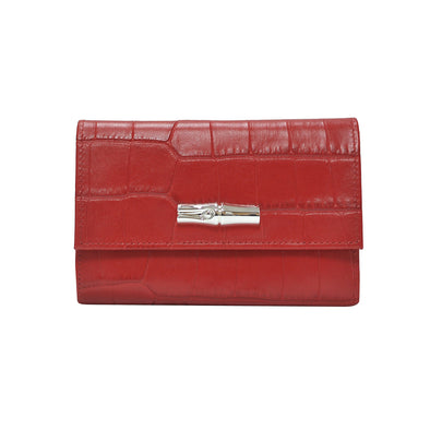 Rouge Roseau Croco Medium Continental Wallet