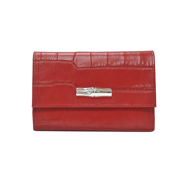 Rouge Roseau Croco Medium Continental Wallet
