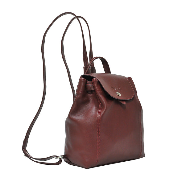 Red Lacquer Le Pliage Cuir Backpack XS [Clearance Sale]