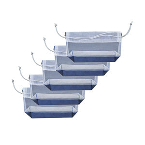 Navy Sheer Fabric Jewellery Pouches (Pack of 5)