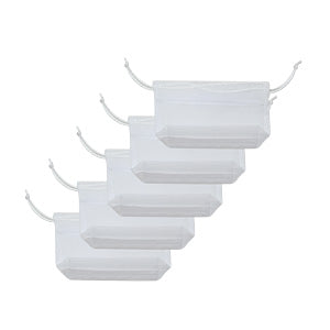 White Sheer Fabric Jewellery Pouches (Pack of 5)