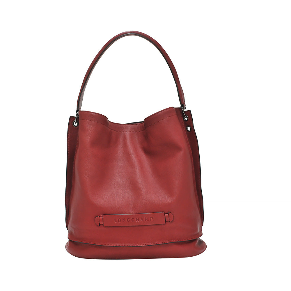 NWT Longchamp 3D Small Hobo Leather Crossbody Bag rust red or