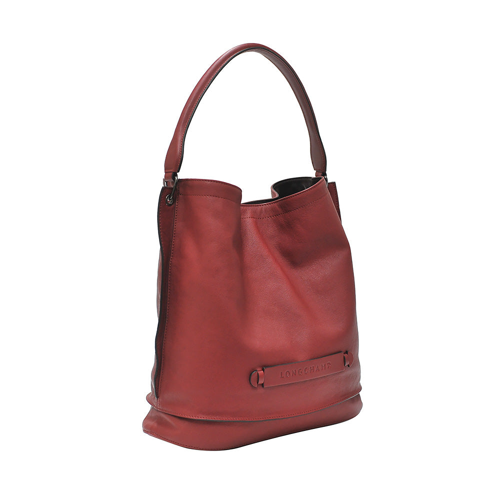 NWT Longchamp 3D Small Hobo Leather Crossbody Bag rust red or