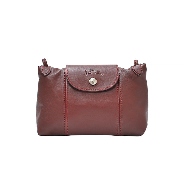 Red Lacquer Le Pliage Cuir Crossbody Bag [Clearance Sale]