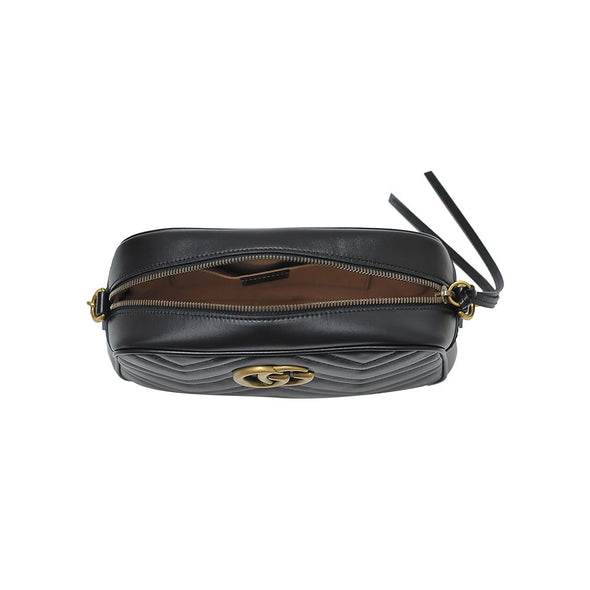 Black GG Marmont Small Matelasse Shoulder Bag - 2 (Rented Out)