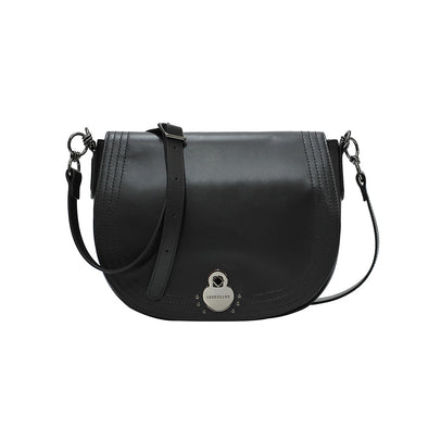 Noir Cavalcade Leather Crossbody Bag [Clearance Sale]