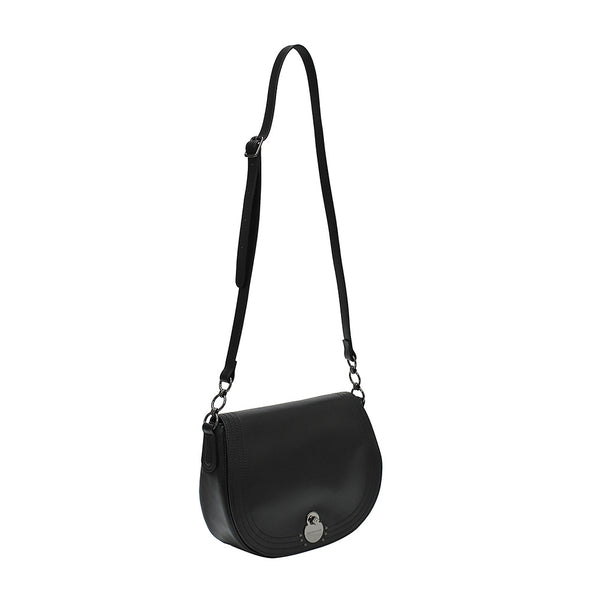 Noir Cavalcade Leather Crossbody Bag [Clearance Sale]