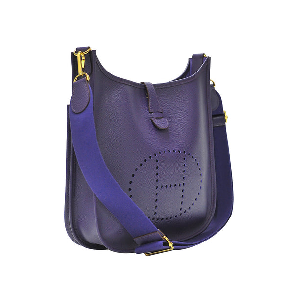 Anemone Epsom Leather Evelyne III PM Shoulder Bag (Rented Out)