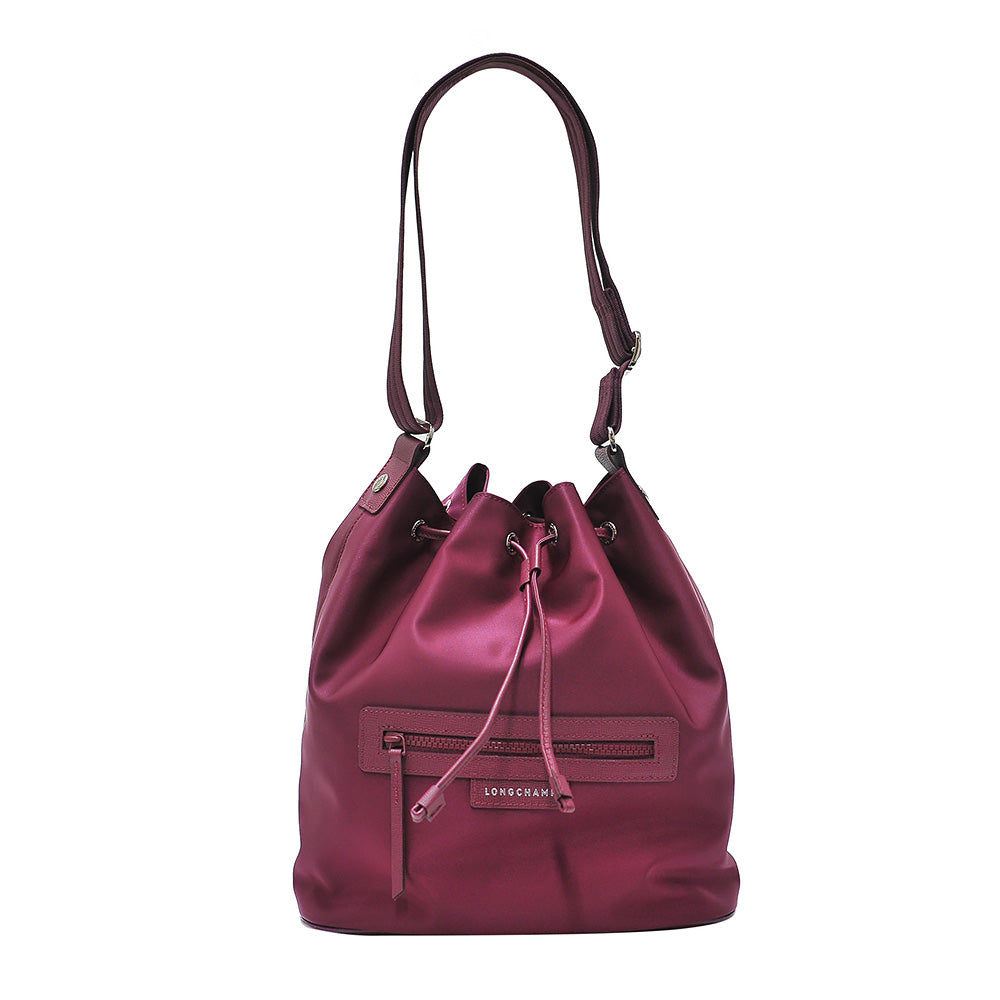 Longchamp Blackcurrent Le Pliage Neo Bucket Bag –