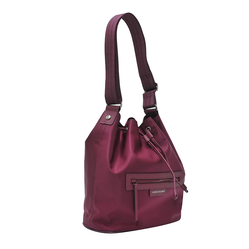 Maroon bucket bag sale
