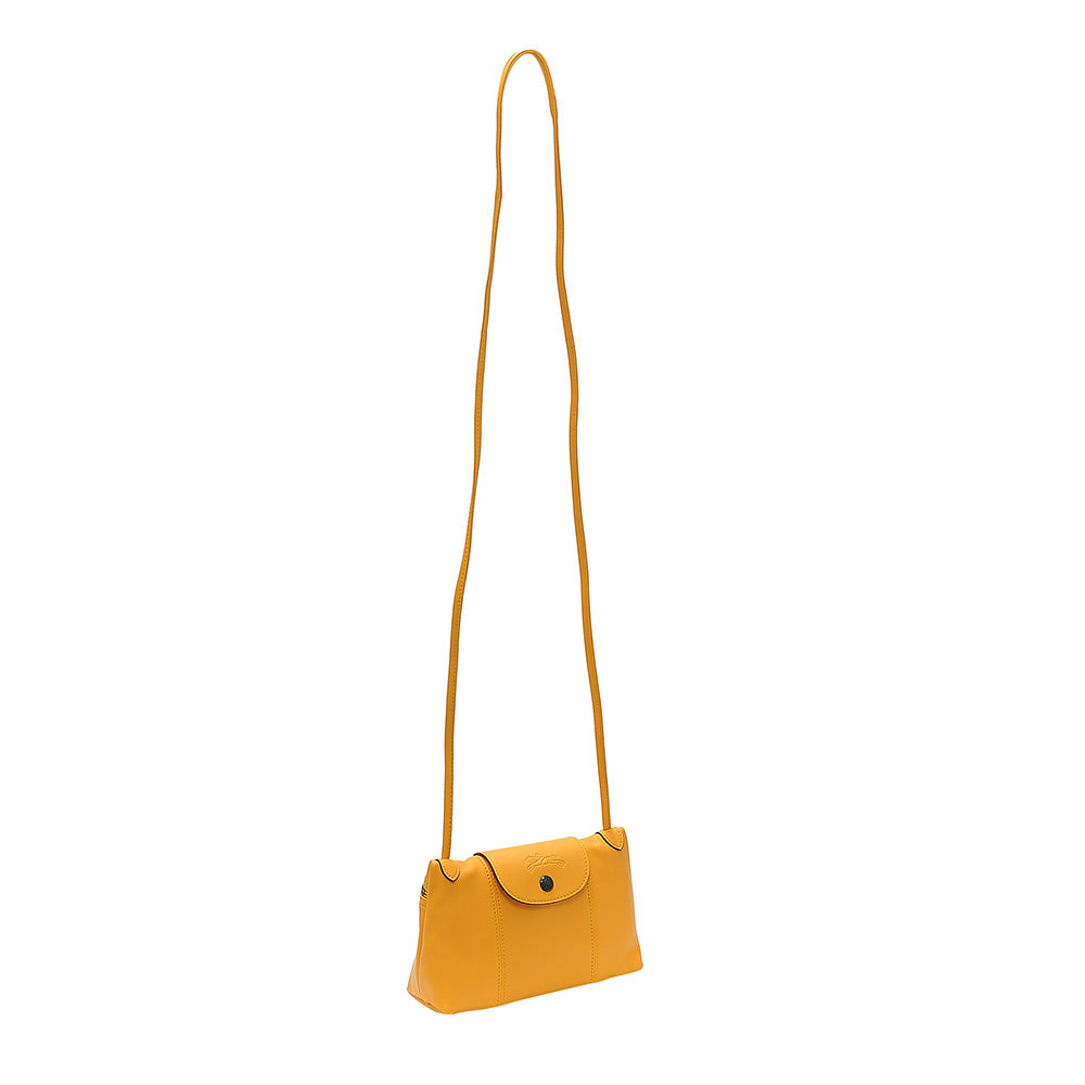 Longchamp Melon Le Pliage Cuir Medium Tote (Logo Strap) –