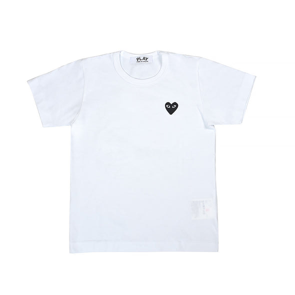 CDG Play Black Heart Logo White Tee (Women)