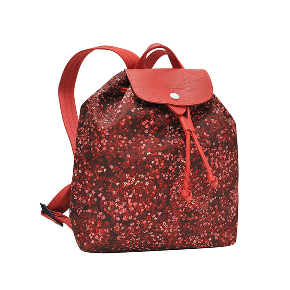 Red Le Pliage Fleurs Backpack