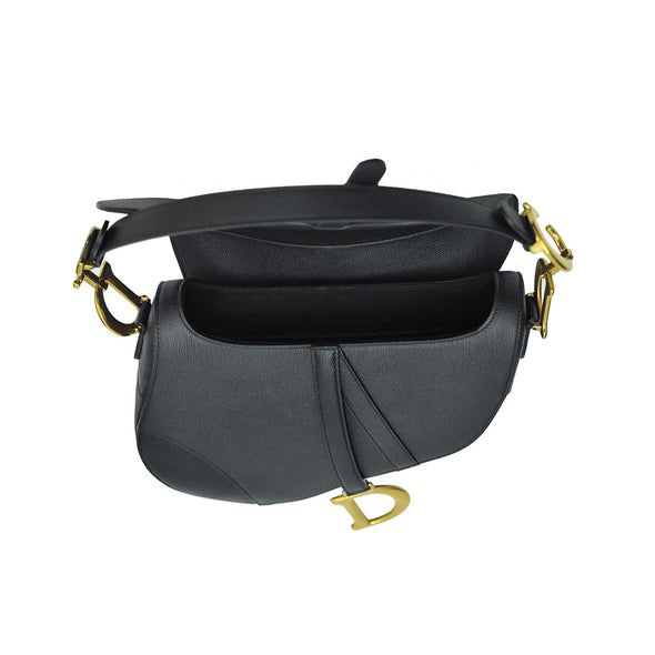 Black Saddle Calfskin Bag (Rented Out)