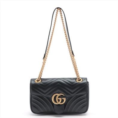Gucci Black GG Marmont Matelasse Shoulder Bag [Clearance Sale]