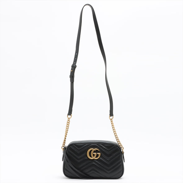 Gucci Black GG Marmont Matelasse Small Shoulder Bag - 3 [Clearance Sale]