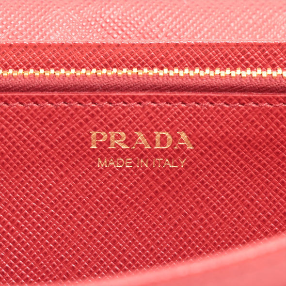 Prada Fuoco Large Saffiano Metal Leather Wallet [Clearance Sale]