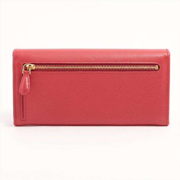 Fuoco Large Saffiano Metal Leather Wallet