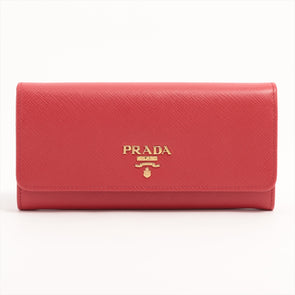 Prada Fuoco Large Saffiano Metal Leather Wallet [Clearance Sale]