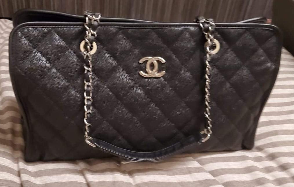 Chanel Caviar Tote Bag - 127 For Sale on 1stDibs  chanel caviar leather  tote bag, chanel black caviar tote, chanel cc tote bag