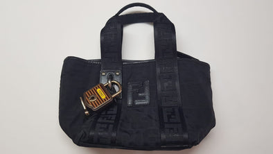 Fendi Black Zucca Mini Tote