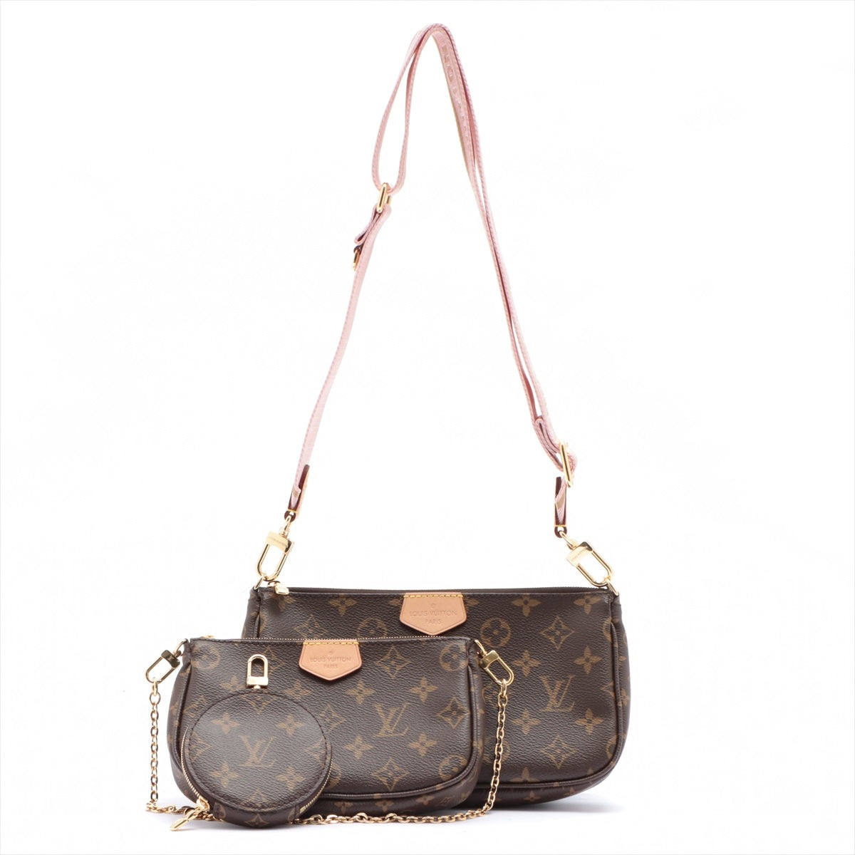 Louis Vuitton Monogram Multi Pochette Crossbody with Rose Clair